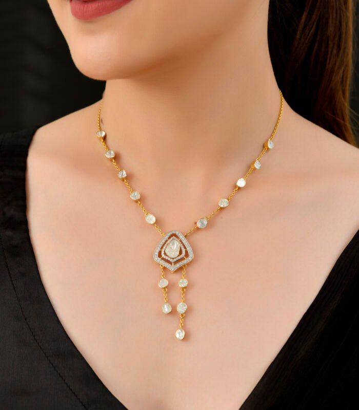 Royal Elegance Polki Pendant 18K