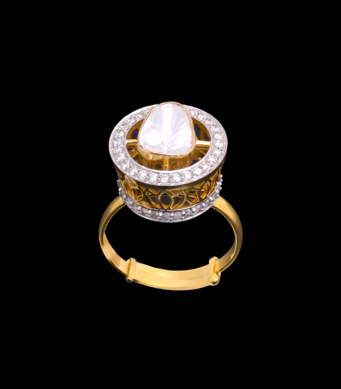 Solitaire Polki Ring .40 Pointer (14K)