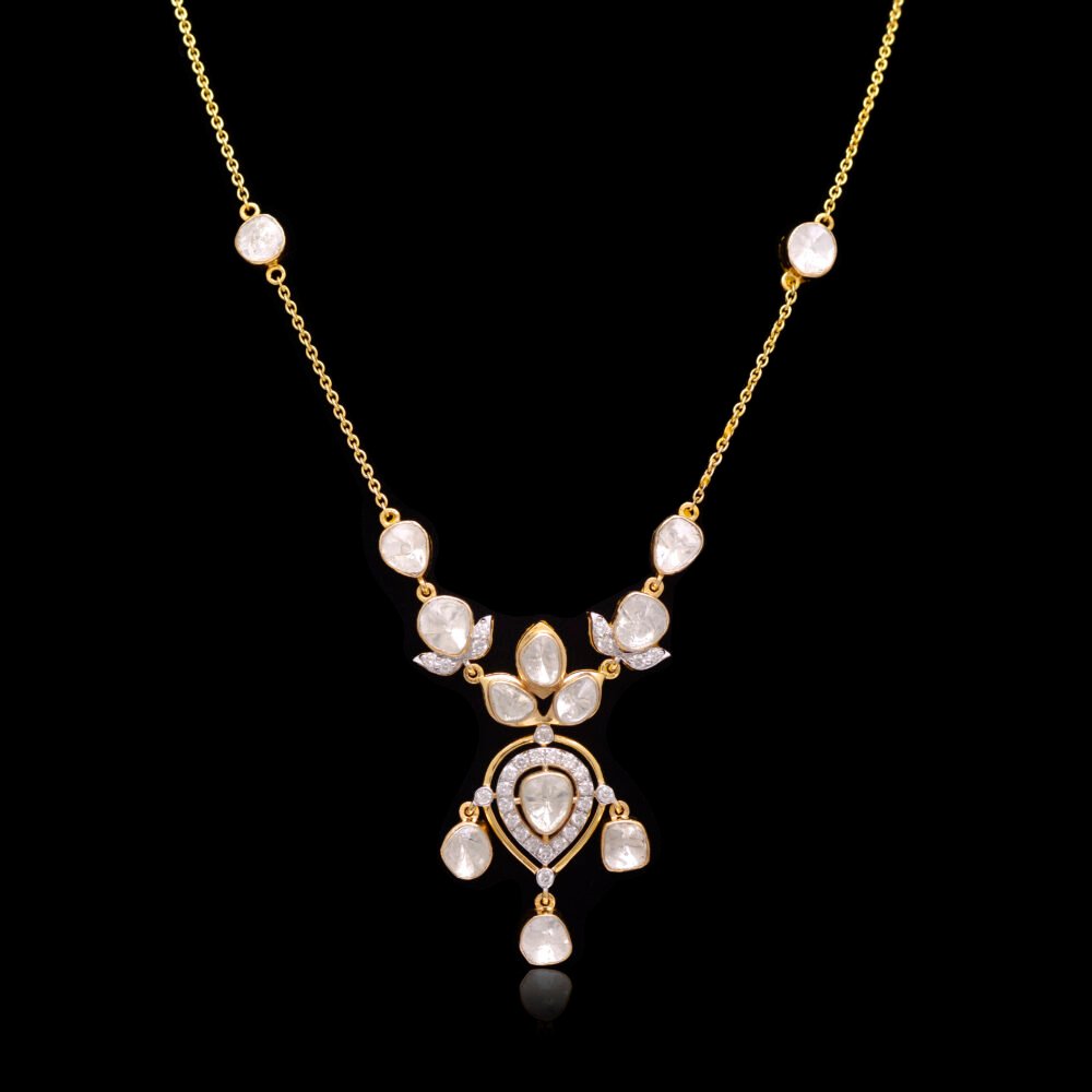 POLKI CHAIN PENDENT, 14K