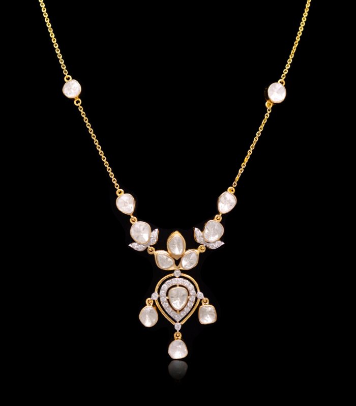 POLKI CHAIN PENDENT, 14K